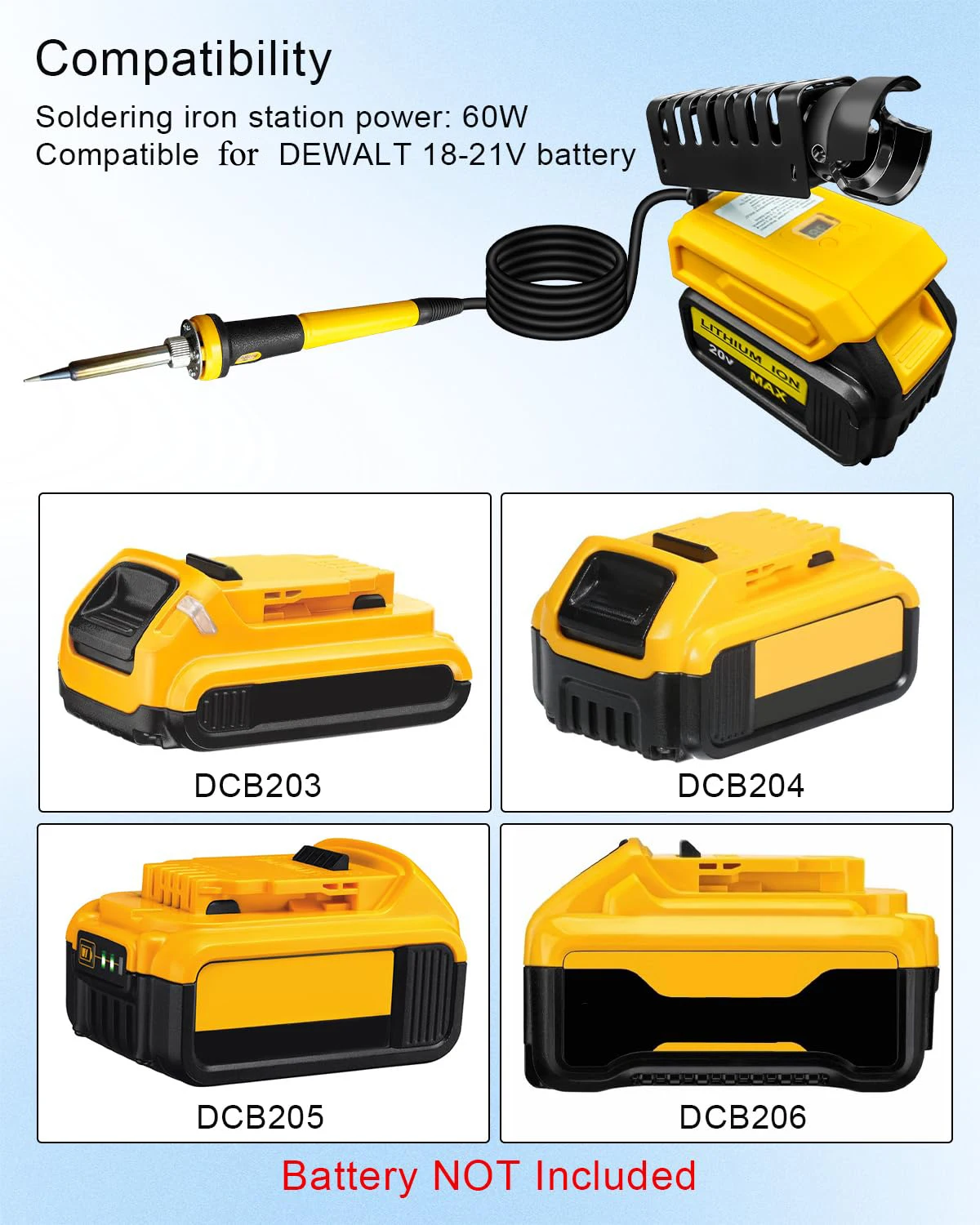 휴대용 납땜인두 키트, 디월트 20V 배터리 호환 60 - Power Tools Dewalt 리뷰 및 가격