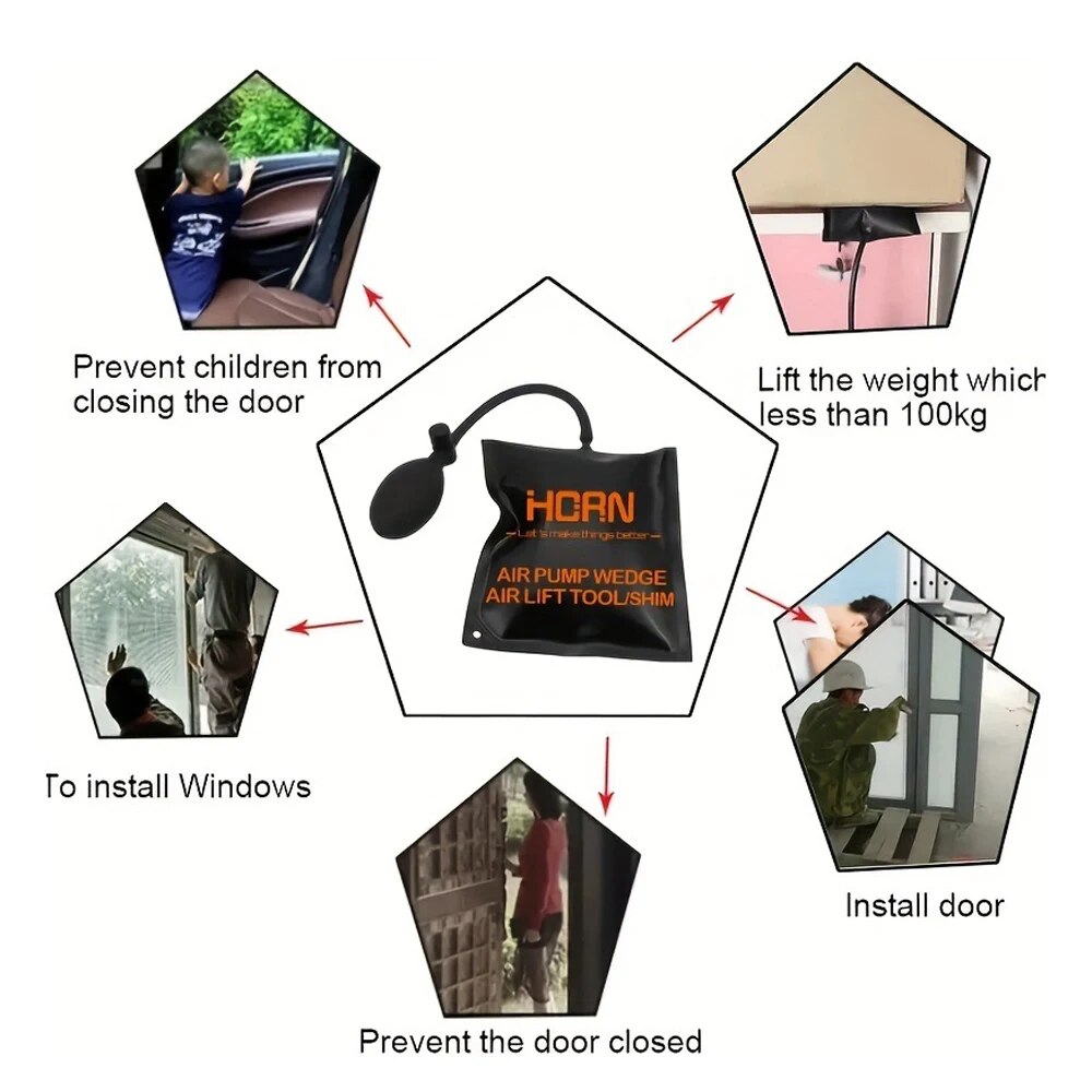 문짝 창문용 공기 펌프 웨지 팽창식 에어백, 강력한 설 - Bag Power Tools 리뷰 및 가격