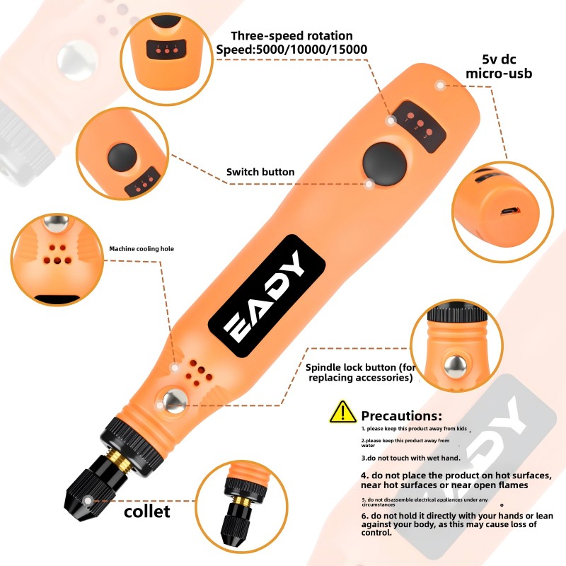 USB 무선 로터리 공구 키트 – 금속 연마, 모형 제 - Power Tools Kits 리뷰 및 가격