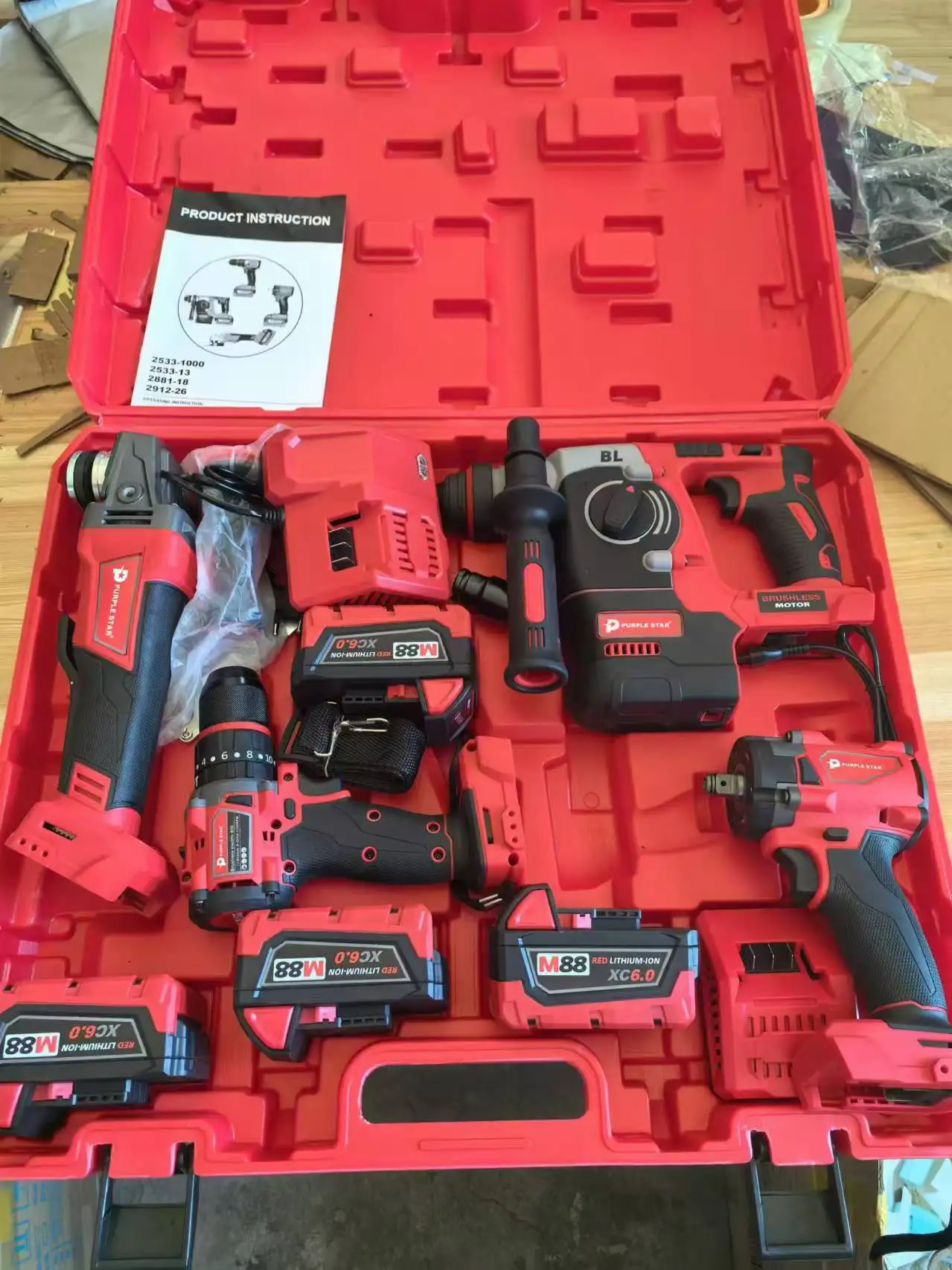 노란색 18V 26MM 임팩트 스크루드라이버 무선 드릴 - Power Tools Yellow Color 리뷰 및 가격