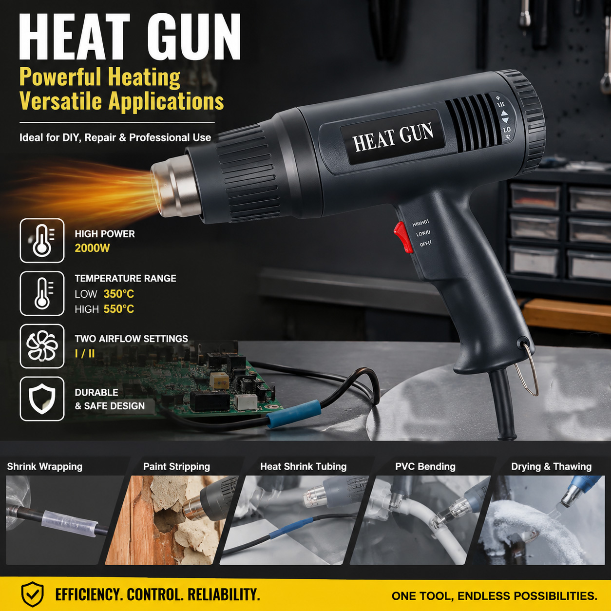 열풍기 220V 히트건 2000W 가변 고급 전기 열풍 - Heat Gun Variable 리뷰 및 가격