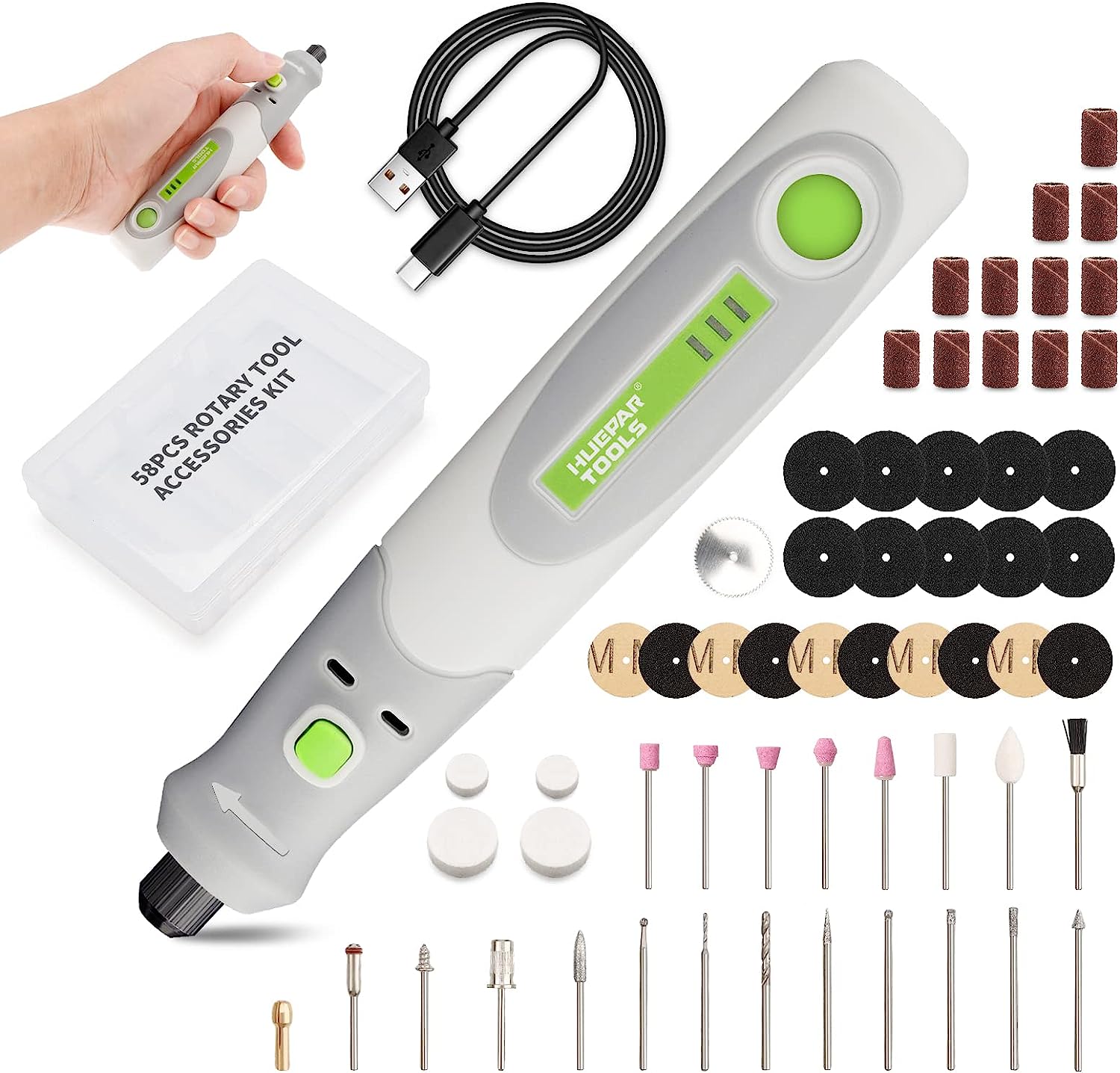 Huepar 도구용 전기 드릴 다이 그라인더 조각기 폴 - Power Tools Kits 리뷰 및 가격